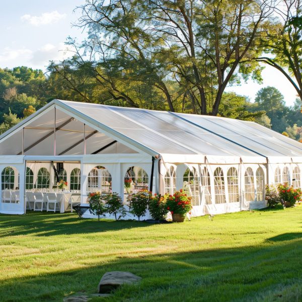 Event tent for wedding celebration banquet reception
